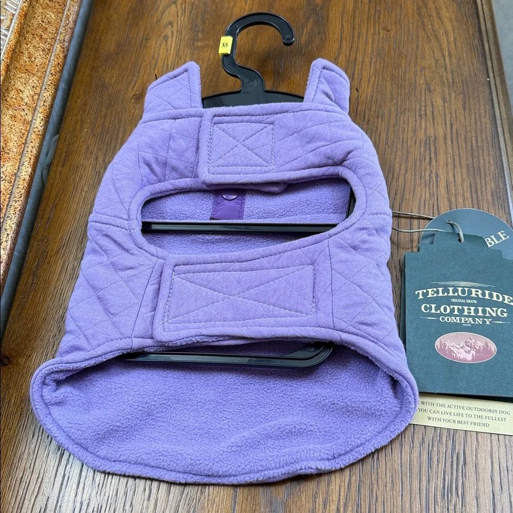 Telluride Dog Jacket. Reversible with Purple Quilted side or Fleece side. Sz XS. - Picture 9 of 14
